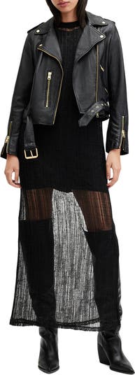 ジャケット・アウター ALLSAINTS BALFERN LEATHER BIKER JACKET Balfern Leather Biker Jacket BLACK/GOLD | ALLSAINTS US