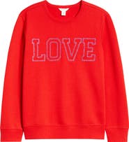 Caslon® Love Metallic Embellished Sweatshirt