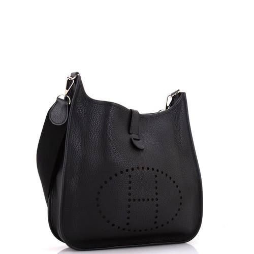 Pre-owned Hermes Hermes Evelyne Bag Gen I Clemence Gm In Black
