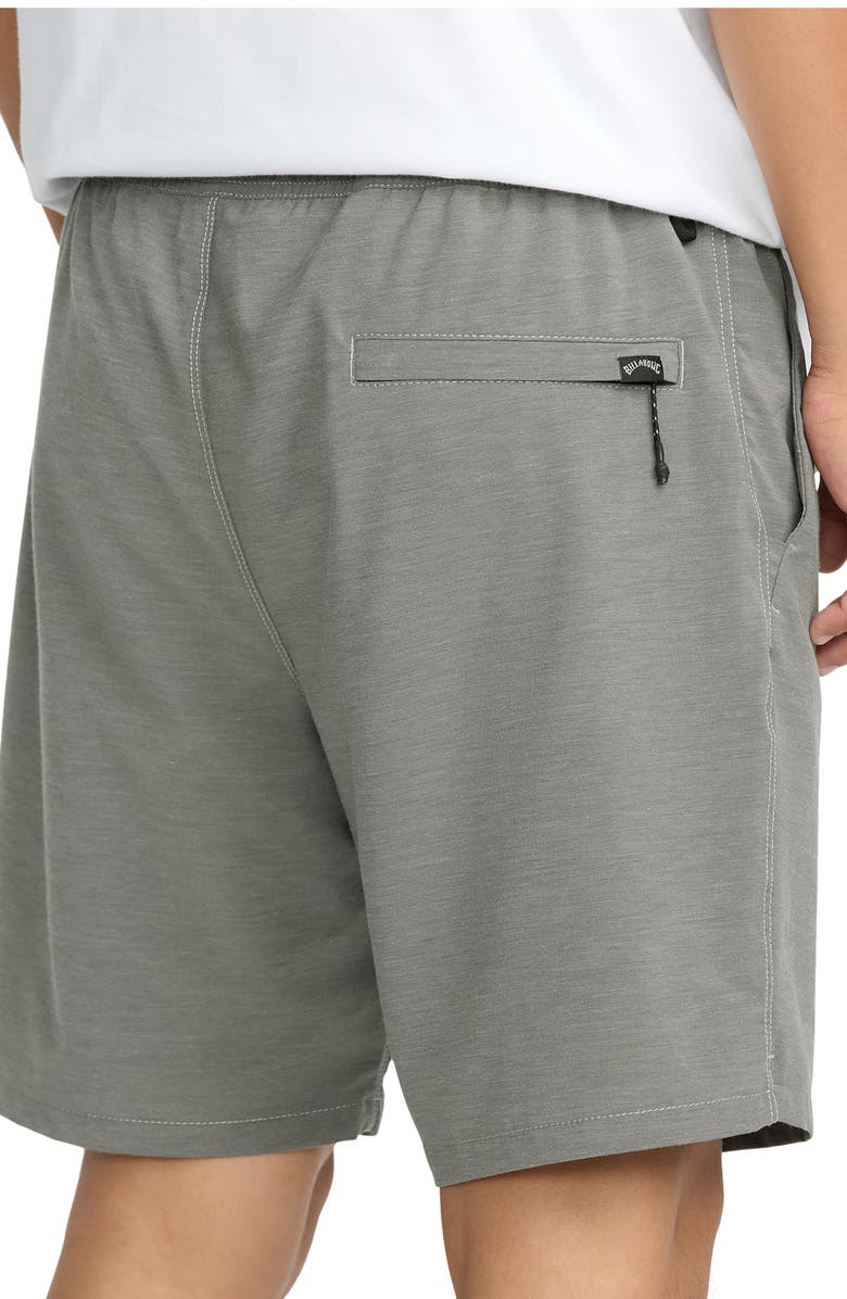 Billabong Surftrek Transit Elastic Waist Hybrid Shorts, Alternate, color, Pewter