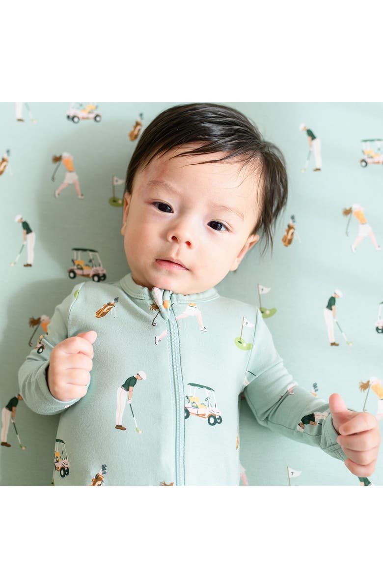 Kyte BABY Golf Zip-Up Romper, Alternate, color, Golf