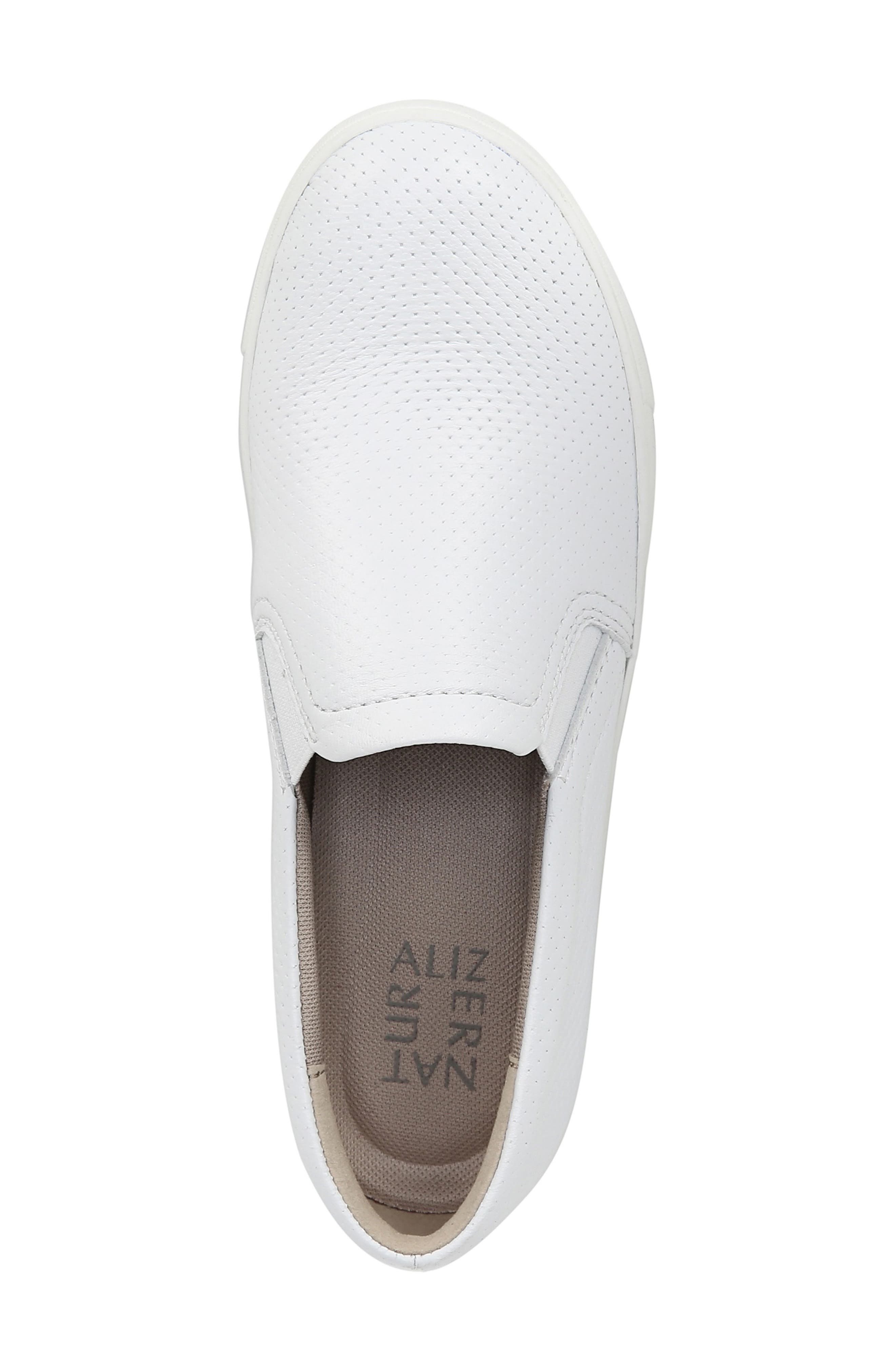 Naturalizer Marianne Slip-On Sneaker, Alternate, color, White Perforated Leather