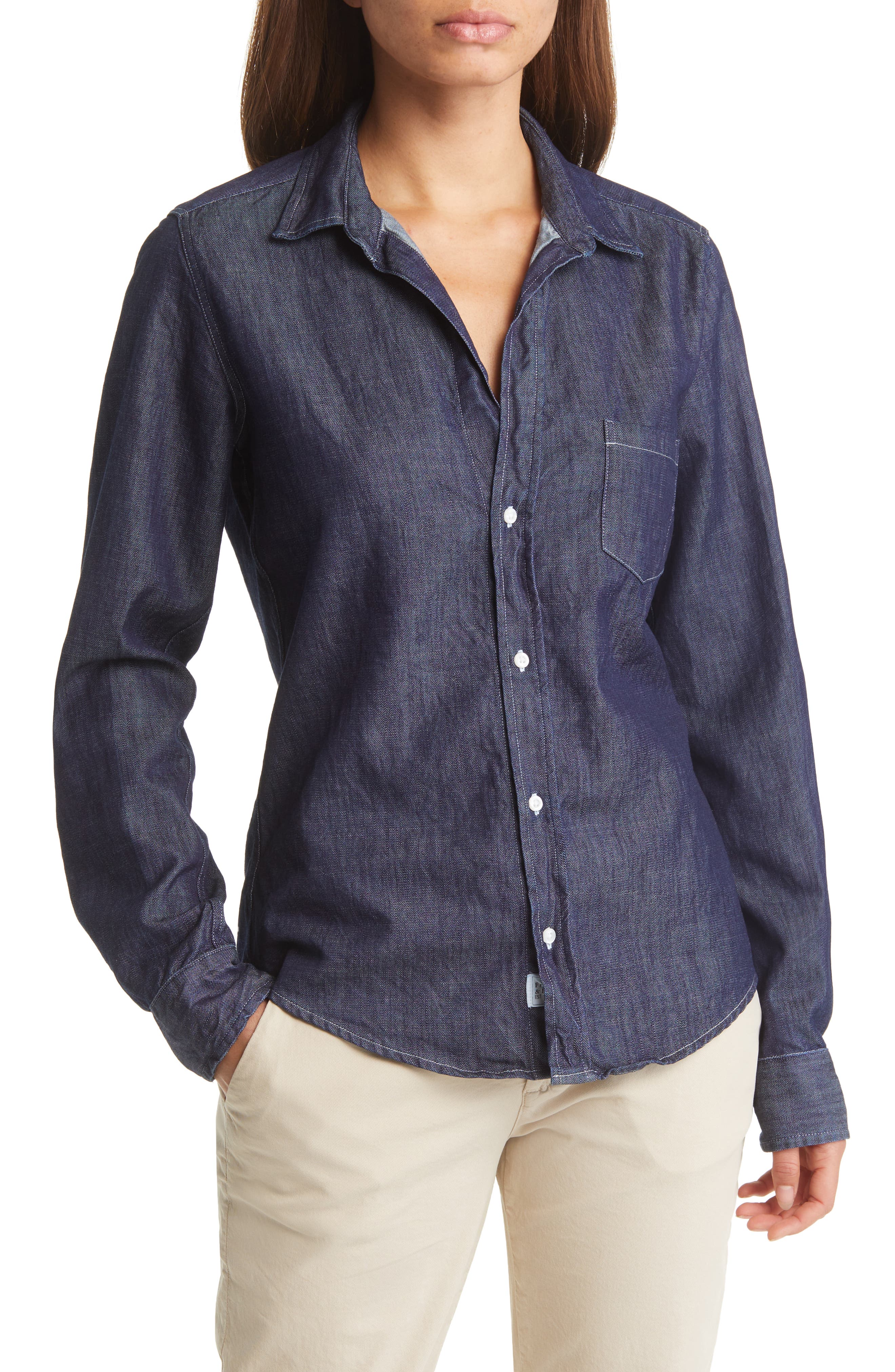 Frank & Eileen Barry Denim Button-Up Shirt