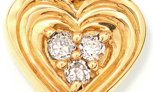 Adina Reyter Diamond Heart Key Pendant Charm In Gold