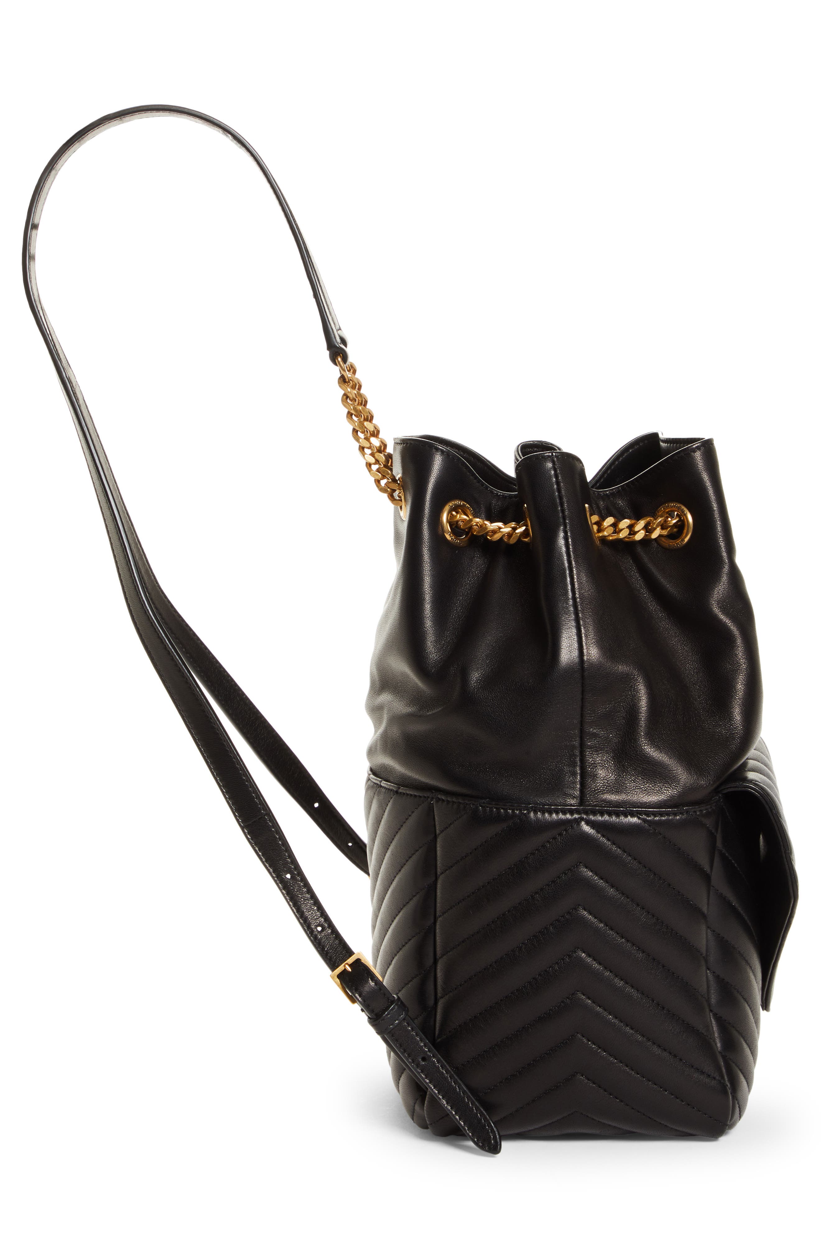 Saint Laurent Joe Monogram Matelassé Leather Backpack, Alternate, color, 