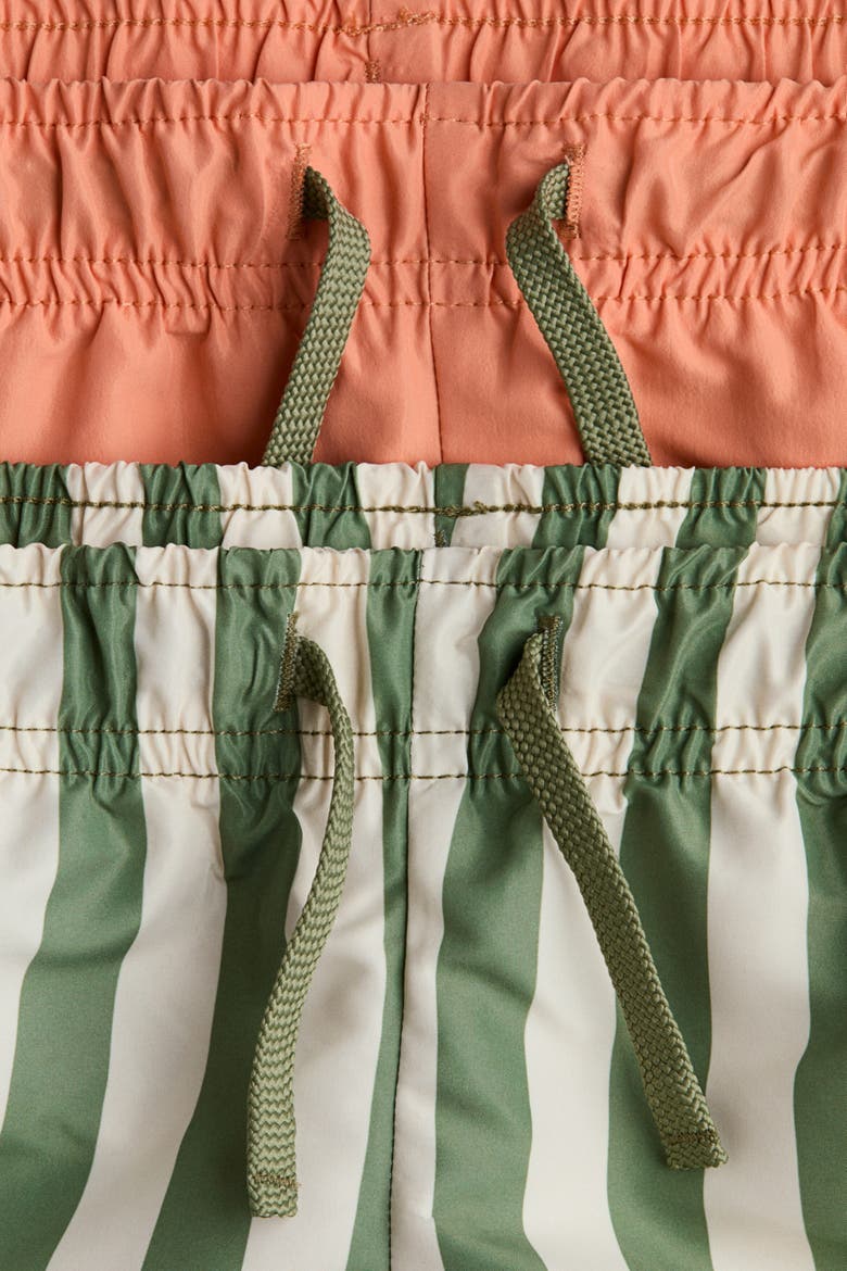 2-pack Swim Shorts, Alternate, color, Orange/green striped