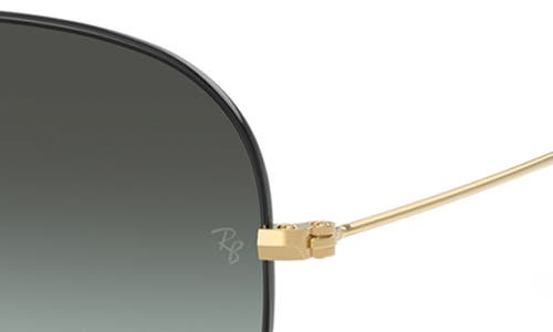 Ray Ban Aviator Large Metal Sonnenbrillen Arista Fassung Blau Glas 58-14 In Black Gradient