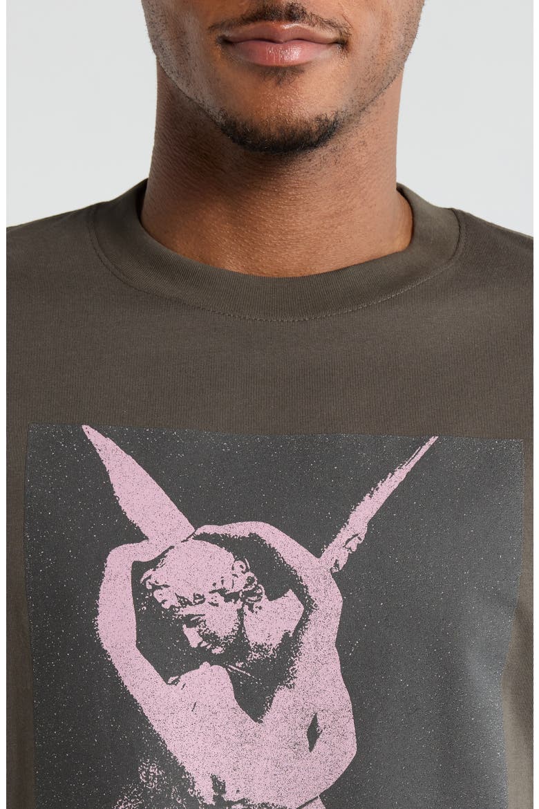 Angel Graphic Print T-Shirt, Alternate, color, CHARCOAL