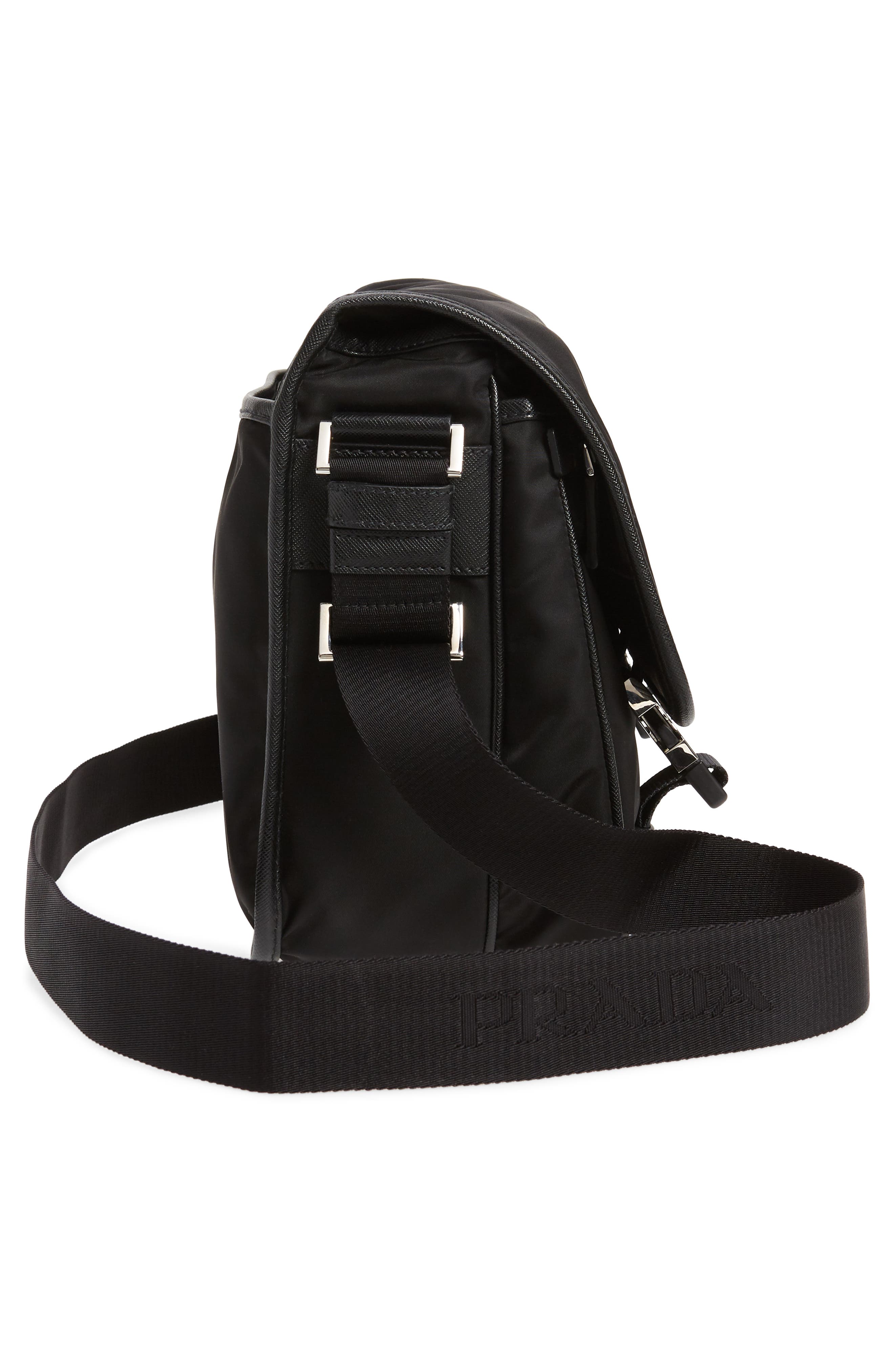 Prada Nylon Messenger Bag, Alternate, color, 