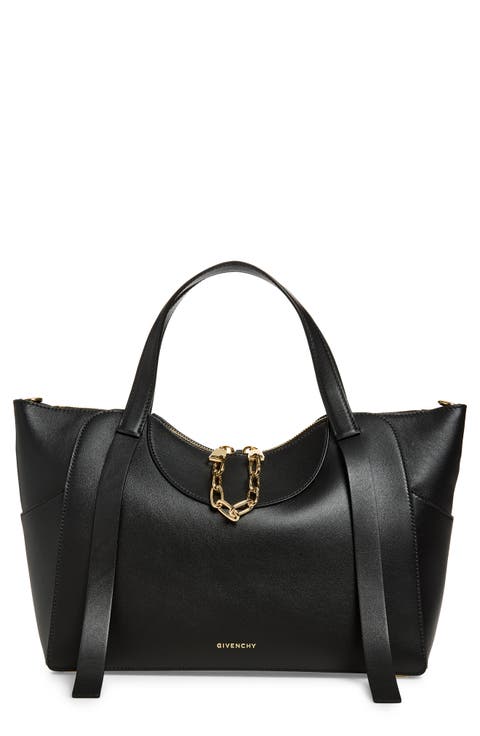 Small Facet Leather Tote