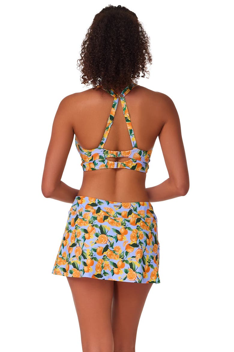 Sporty Swim Skirt Bottoms, Main, color, Clementine