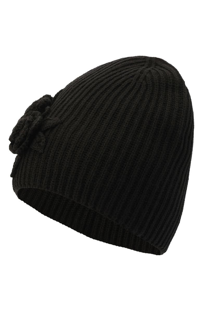 Kate Spade New York Park Roses Beanie, Alternate, color, Black