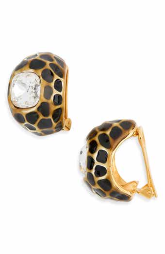 Spotted Huggie Hoop Earrings