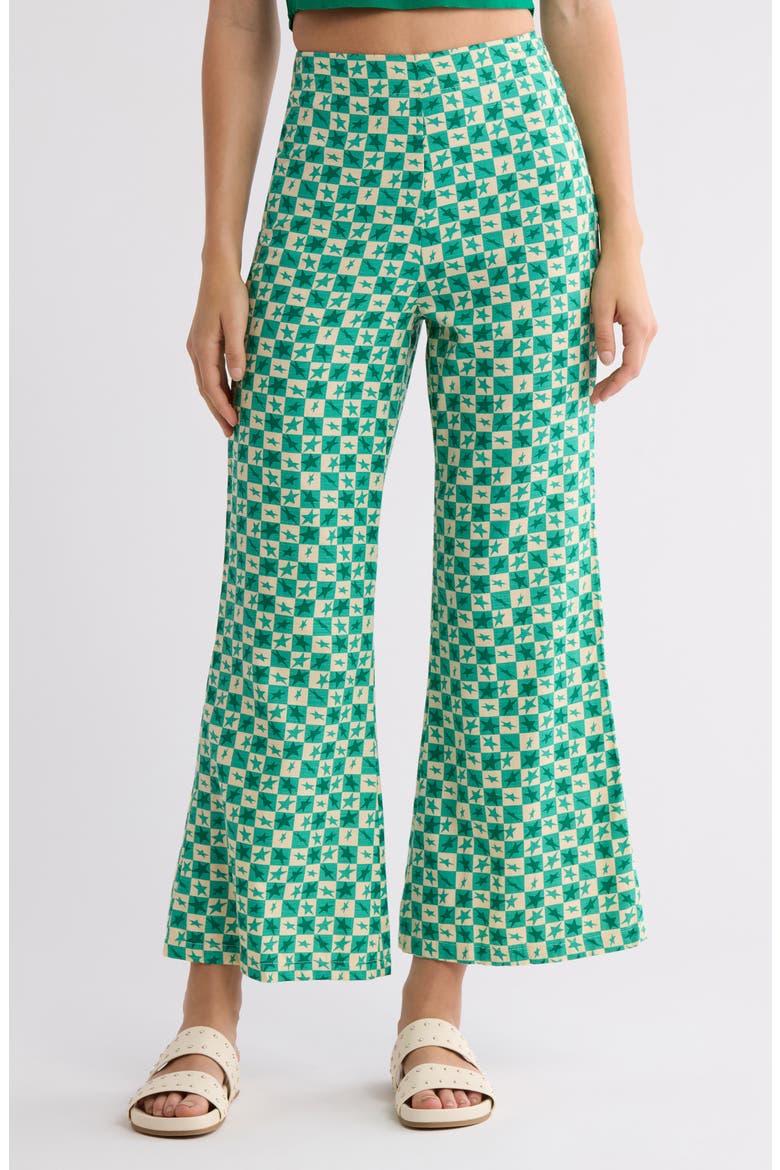 x Mami Wata Going Coastal Flare Pants, Main, color, MULTI BLUE PRINT