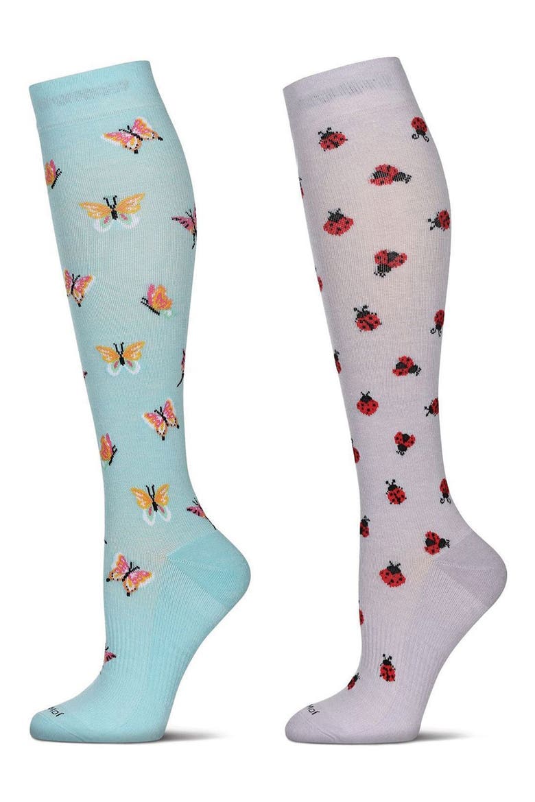 Assorted 2-Pack Knee High Compression Socks, Main, color, BLUE