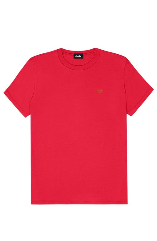 Dalix Womens Pixel Heart Jersey Relaxed Tee