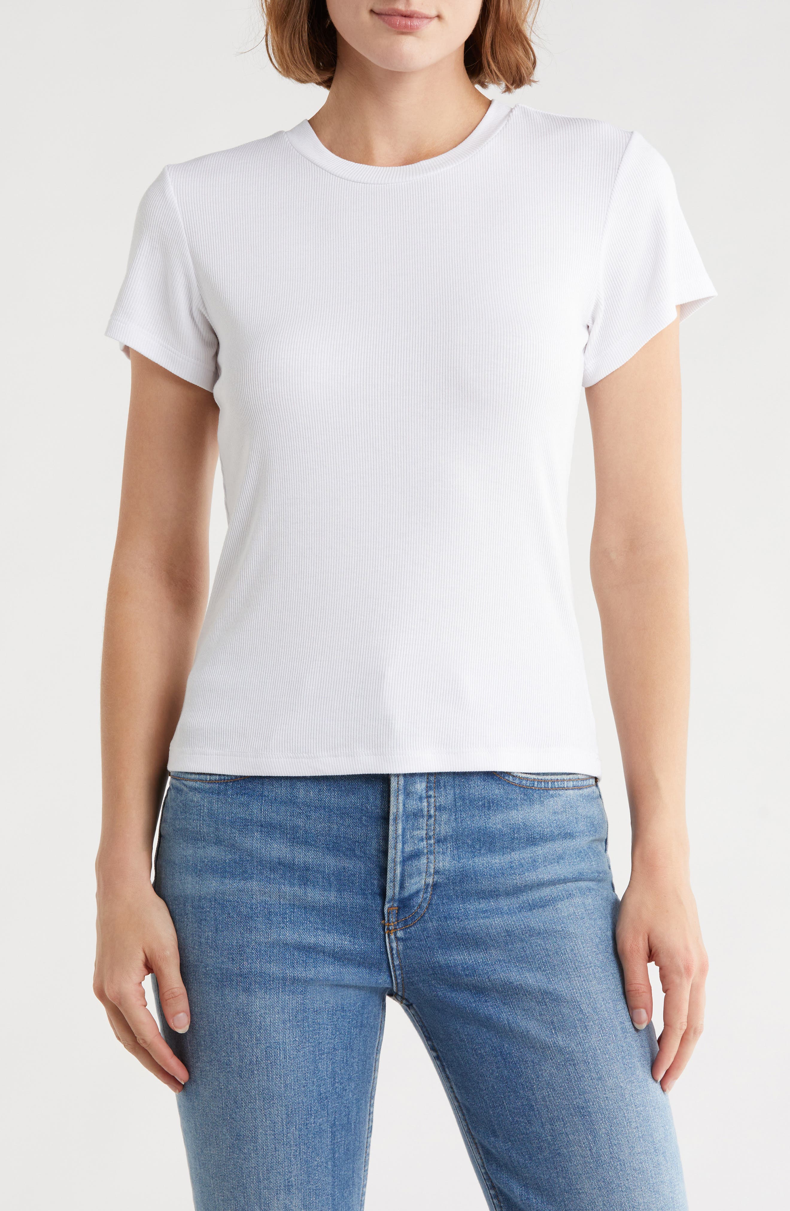 Sweet Romeo Ribbed Crewneck T-Shirt