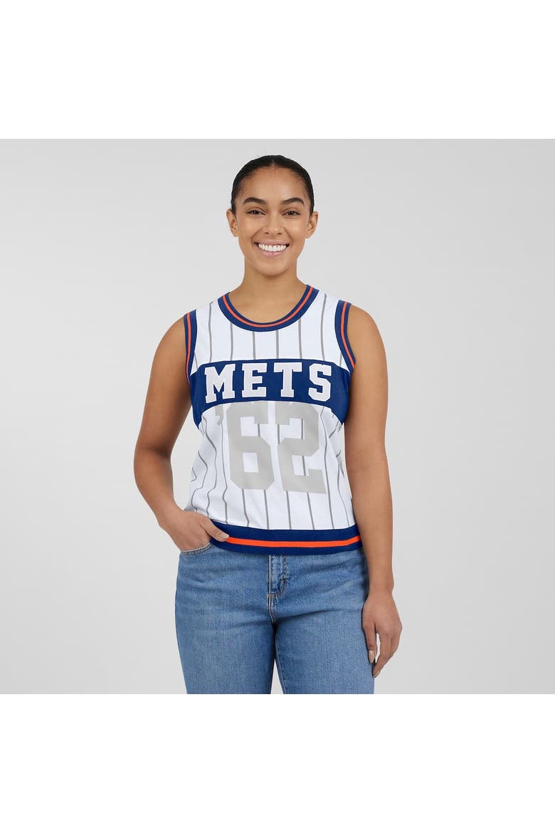Women's WEAR by Erin Andrews  White New York Mets Sporty Tank Top, Alternate, color, White