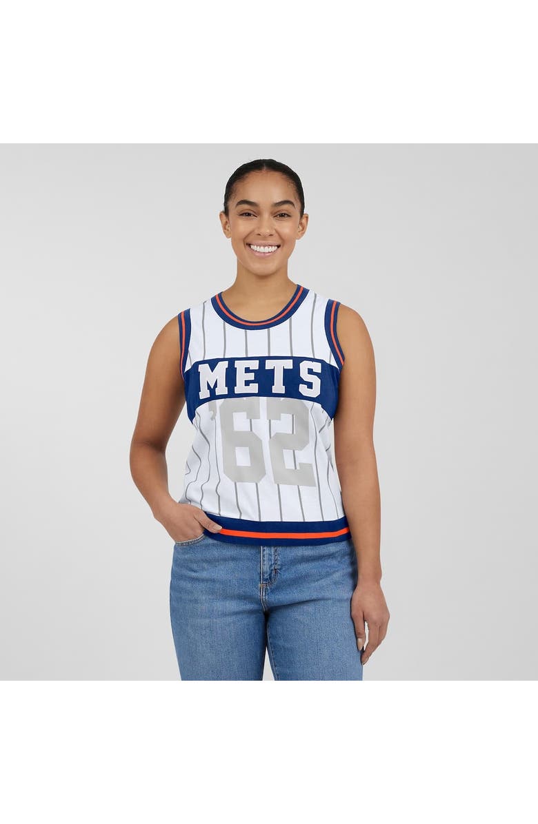 WEAR by Erin Andrews Women's WEAR by Erin Andrews  White New York Mets Sporty Tank Top, Alternate, color, White