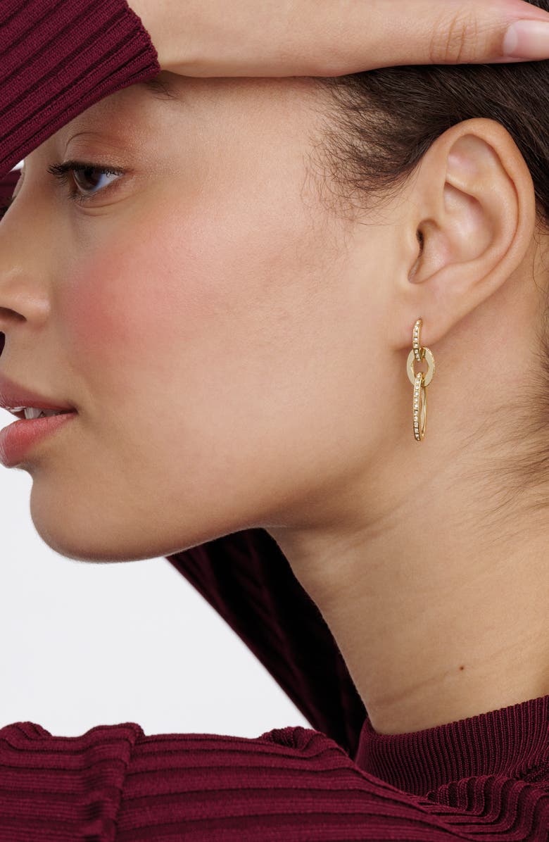 Ted Baker Shirina Crystal Shimmer Drop Earrings, Alternate, color, Gold Tone / Clear Crystal