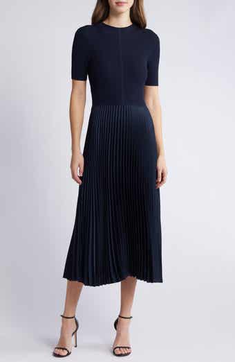 Fadrid Ribbed Pleated A-Line Dress