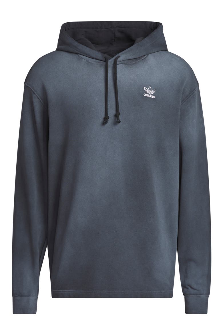 Essentials Cotton French Terry Hoodie, Alternate, color, BLACK/ WHITE