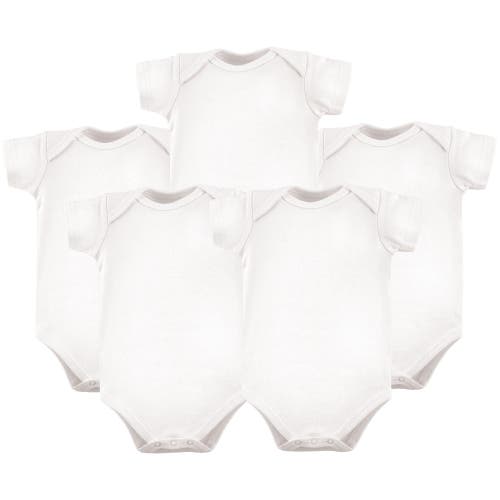 Hudson Baby Five-piece Set Of Cotton Infant All-in-one Bodysuits In Neutral