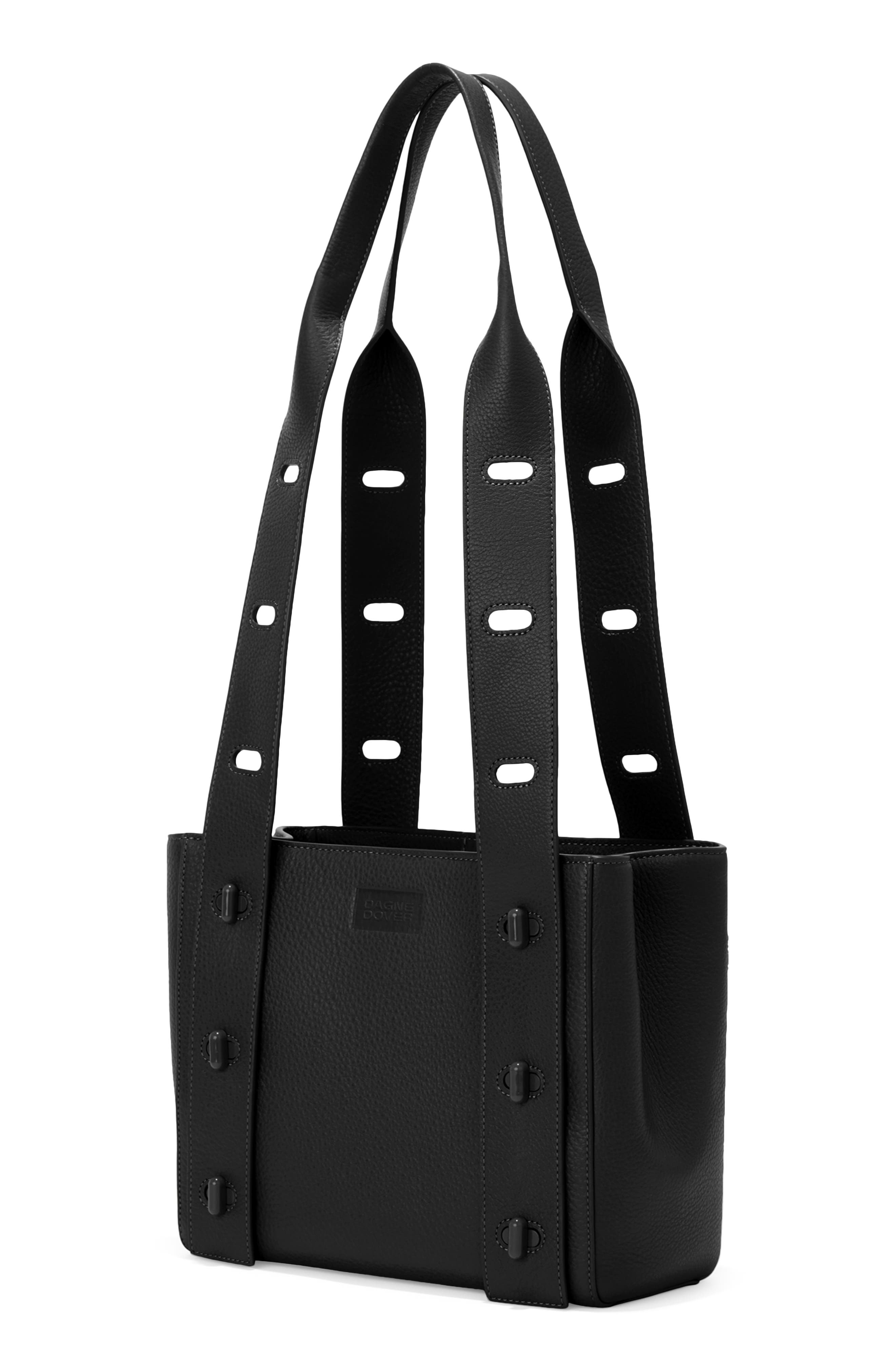 Dagne Dover Tokyo Turnlock Pebble Leather Tote, Alternate, color, 