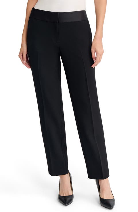 Satin Waist Slim Pants