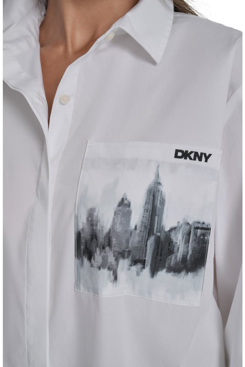 Skyline Pocket Oversize Long Sleeve Button-Up Shirt, Alternate, color, WHITE