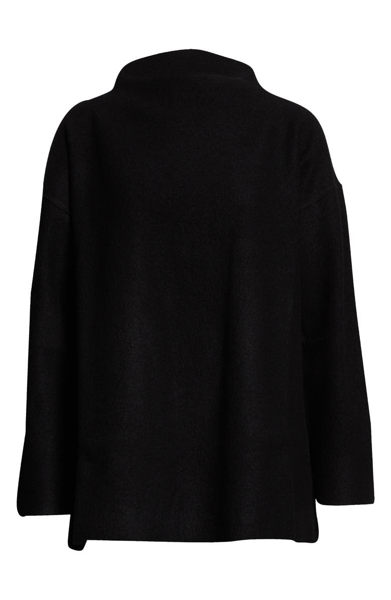 Eileen Fisher Funnel Neck Boxy Boiled Wool Sweater, Alternate, color,
