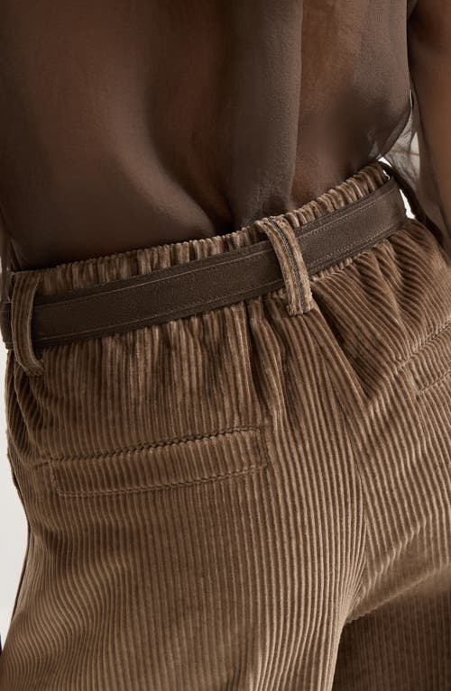 Brunello Cucinelli Corduroy City Bermuda Shorts In Brown