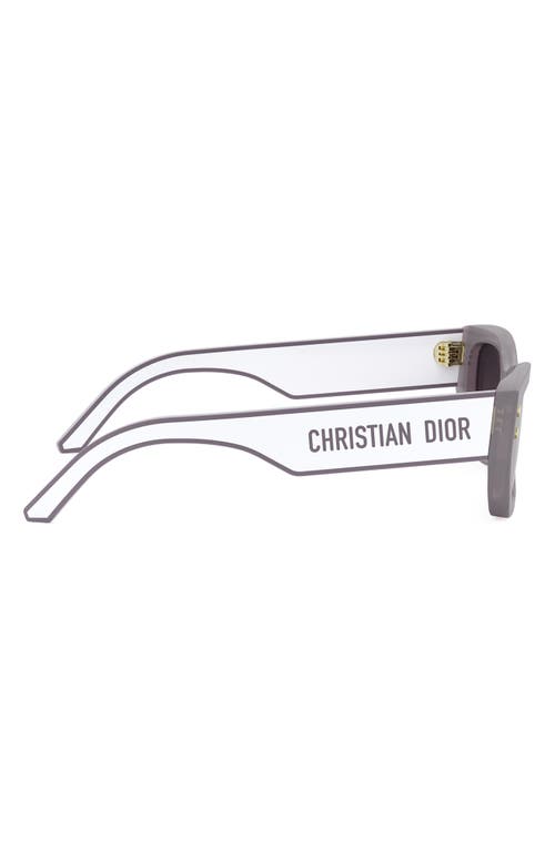 Dior 'pacific S2u 53mm Rectangular Sunglasses In Beige/shiny Bordeaux