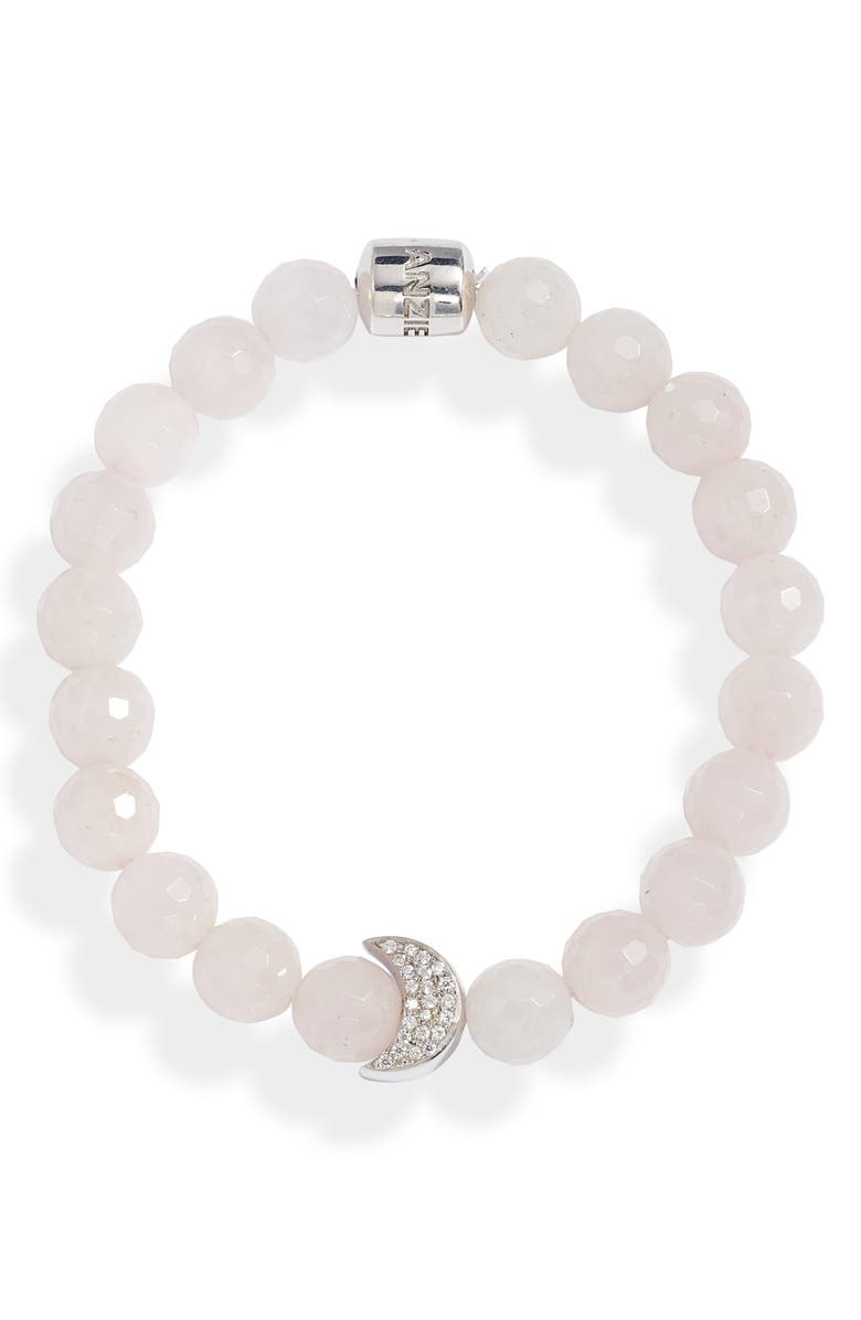 Anzie Boheme Rose Quartz Bracelet, Main, color, Pink