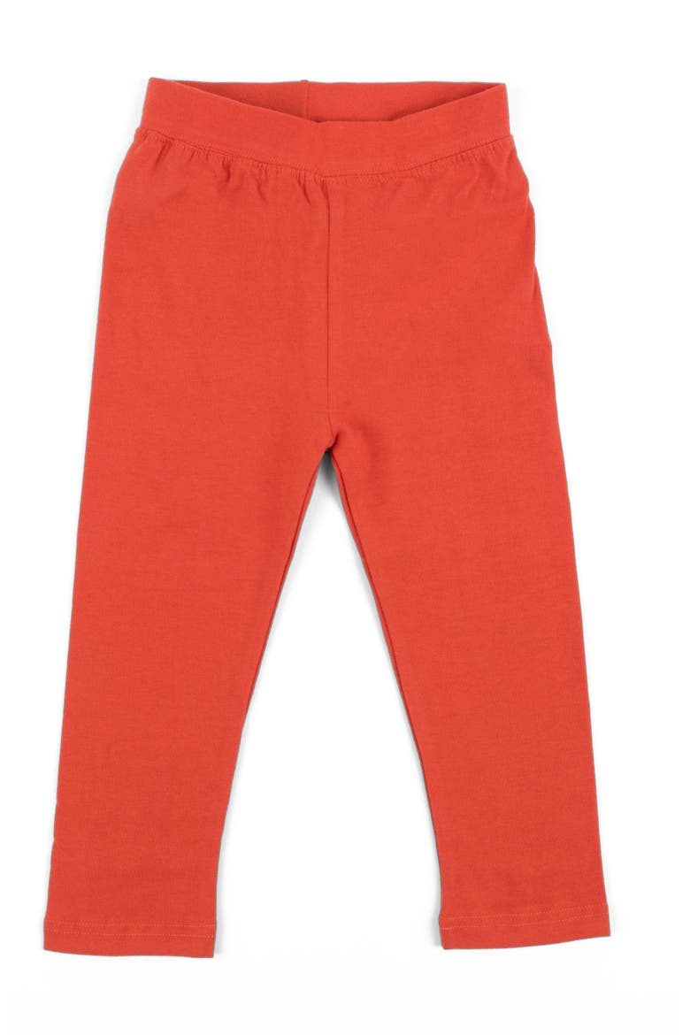 Girls Cotton Leggings, Solid Colors, Main, color, ORANGE