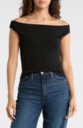 Madden Girl Drape Neck Off the Shoulder Top