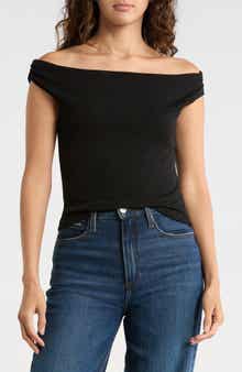 Madden Girl Drape Neck Off the Shoulder Top