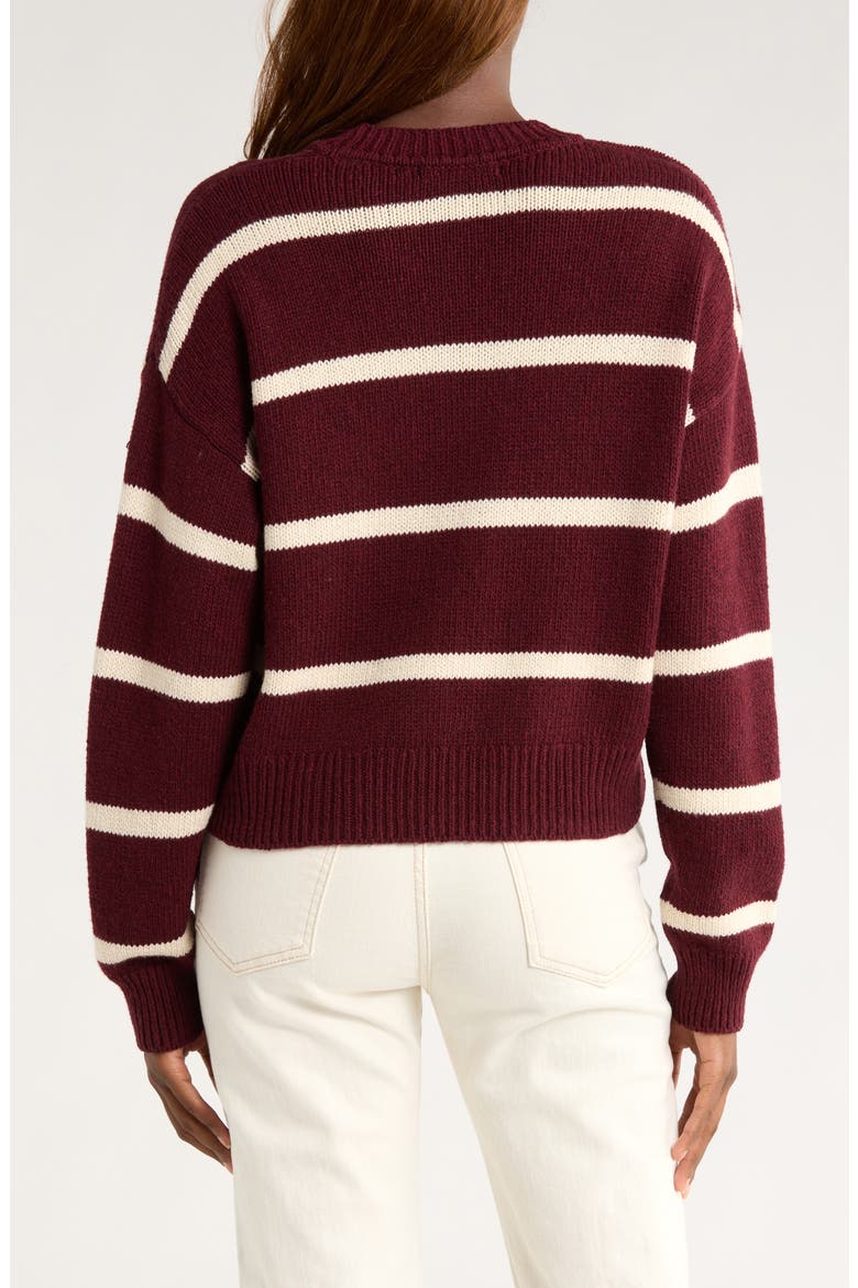 Berkeley Stripe Merino Wool Blend Sweater, Alternate, color, CHERRY STRIPE