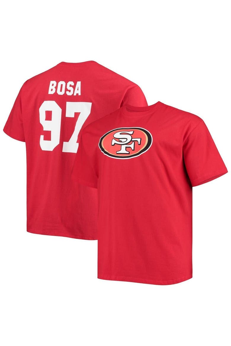 Men's Fanatics Branded Nick Bosa Scarlet San Francisco 49ers Big & Tall Player Name & Number T-Shirt, Alternate, color, Scarlet