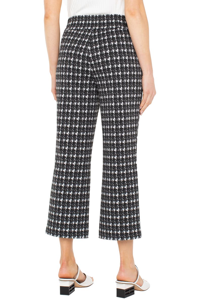 Liverpool Los Angeles Mabel Smudged Houndstooth Crop Stovepipe Pants, Alternate, color, Black/ White Smudged Check