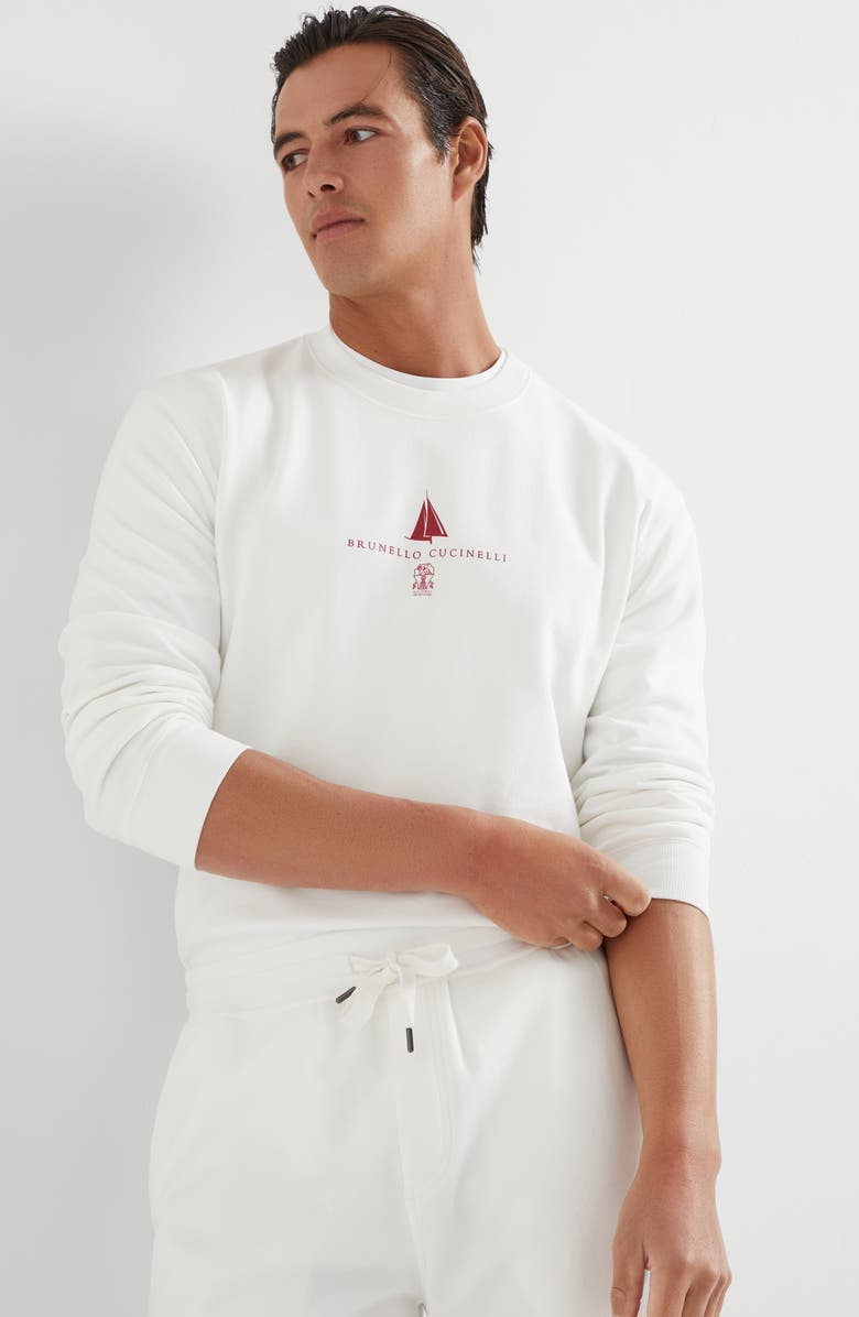 Brunello Cucinelli Cotton French terry sweatshirt, Alternate, color,