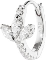 MARIA TASH Diamond Lotus Eternity Huggie Hoop Earring