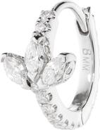 MARIA TASH Diamond Lotus Eternity Huggie Hoop Earring