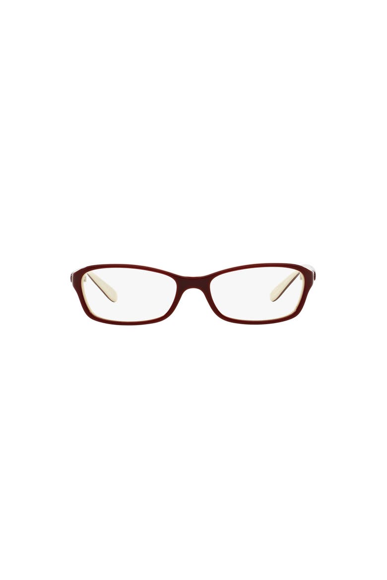 52mm Rectangle optical glasses, Alternate, color, Red