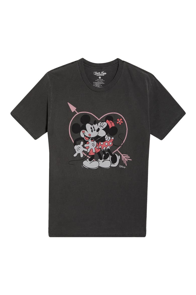 Hearts & Kisses Cotton Graphic T-Shirt, Alternate, color, VINTAGE BLACK