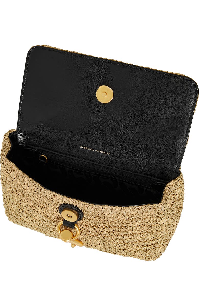 Rebecca Minkoff Edie Top Handle Straw Satchel Bag, Alternate, color,