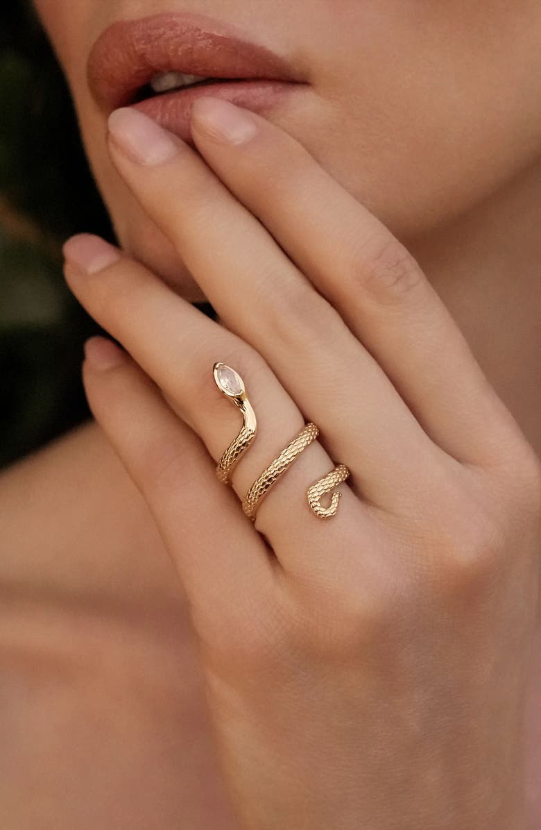 Ettika Majestic Serpent Ring, Alternate, color, Gold