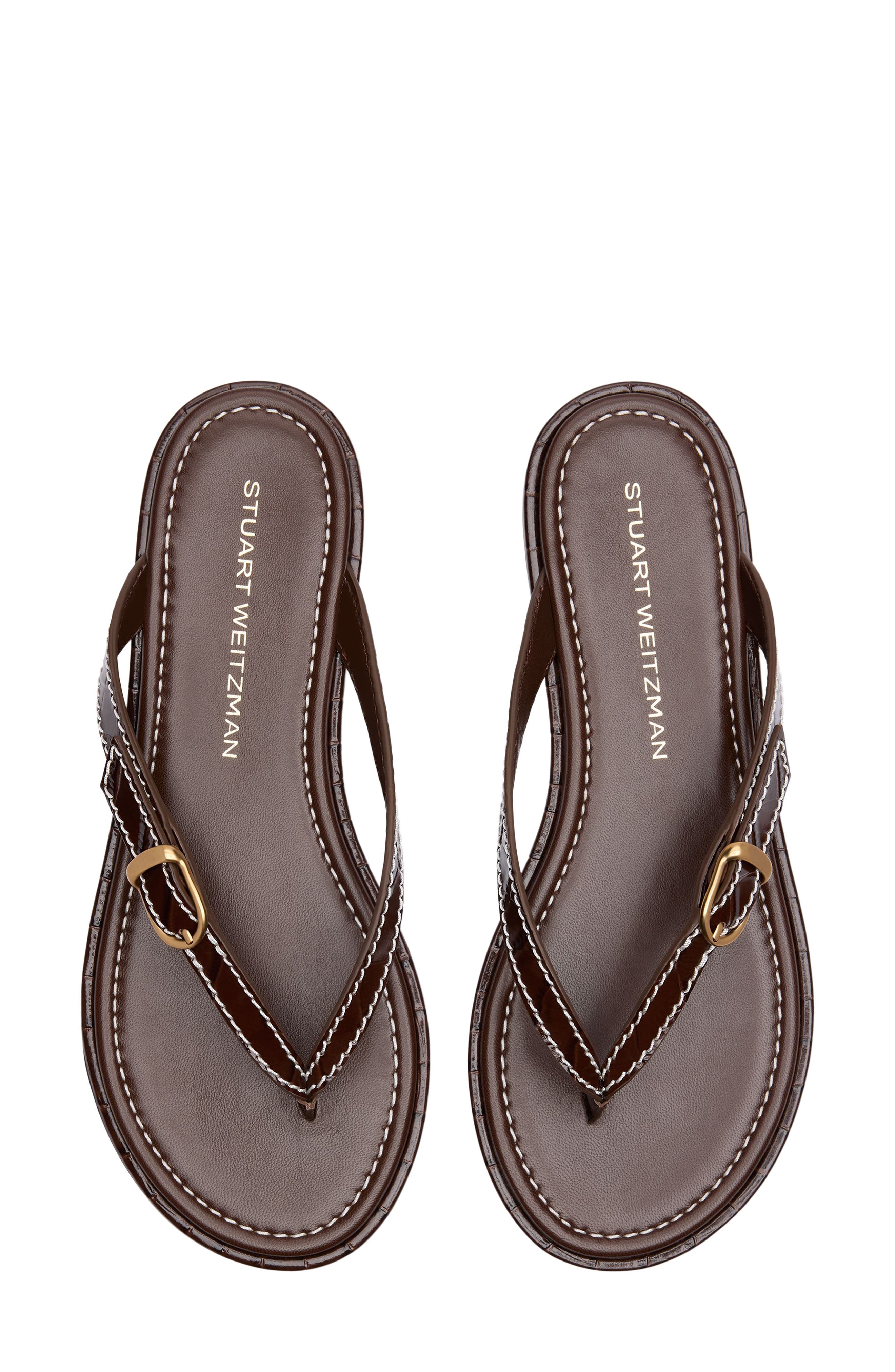 Park Thong Sandal, Alternate, color, WALNUT
