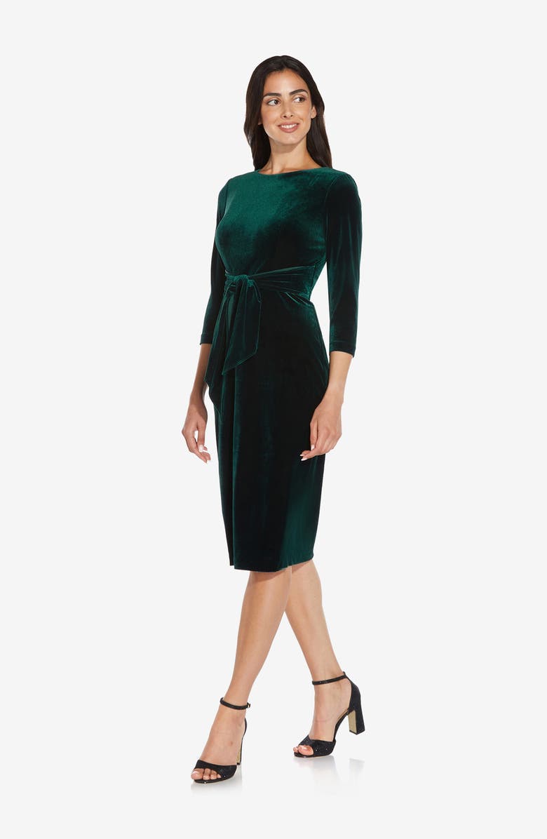 Adrianna Papell Stretch Velvet Body-Con Dress, Alternate, color, 