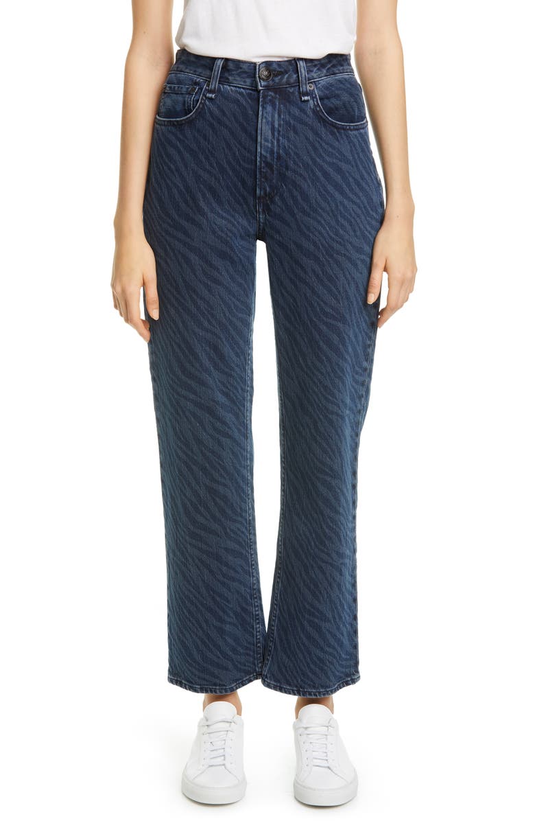 rag & bone Ruth High Waist Ankle Straight Leg Jeans, Main, color, 
